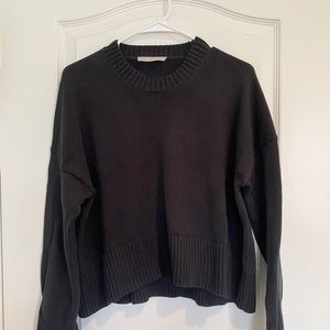 Everlane Soft Cotton Square Crew - Washed Black